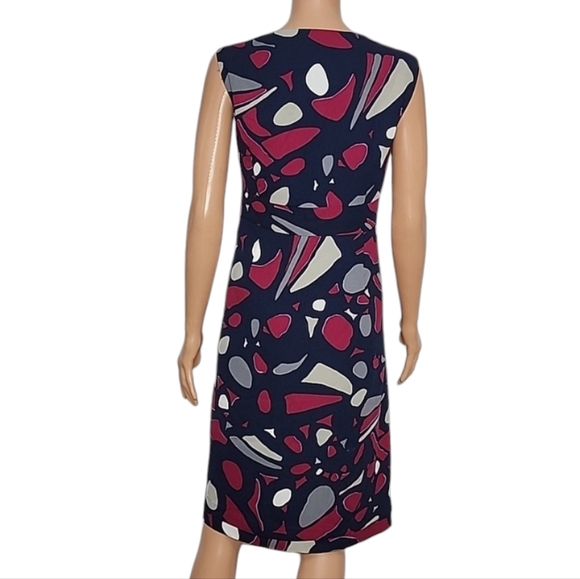 George Mark Eisen  Knee Length Dress Womens Size 16 Multicolored Abstract Casual - Picture 6 of 9